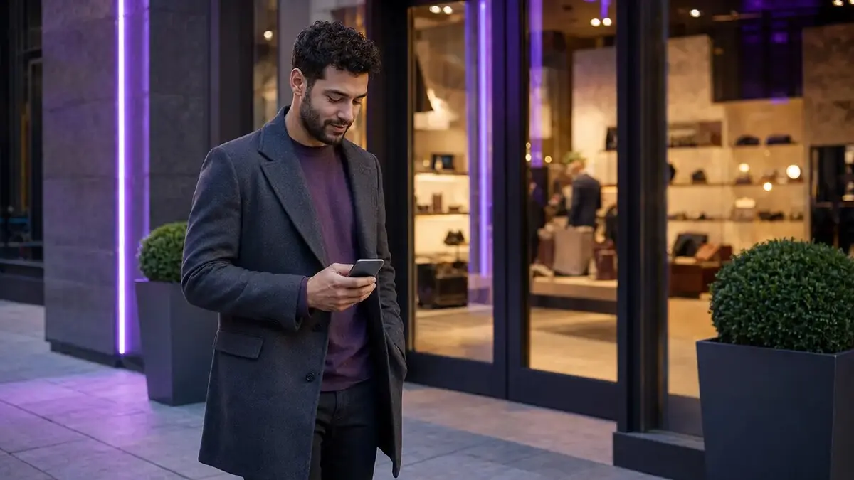 Campaña de SMS Marketing en un entorno comercial
